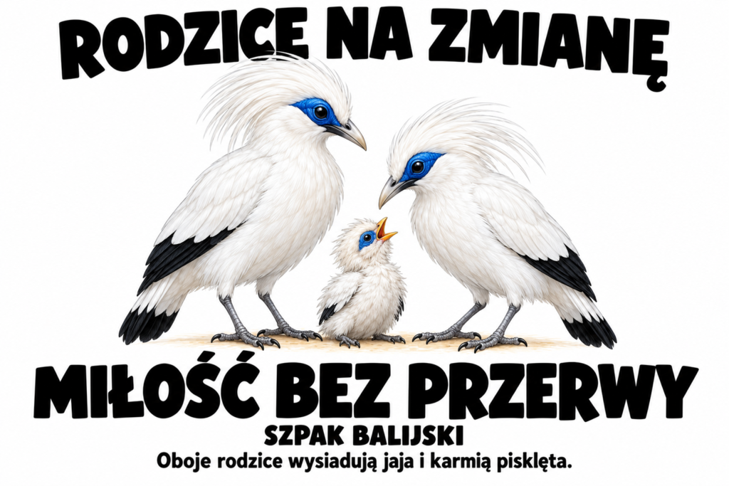 Szpak balijski — RODZICE NA ZMIANĘ