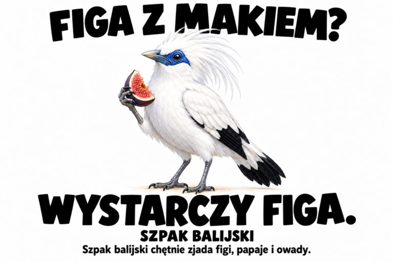 Szpak balijski — FIGA Z MAKIEM?