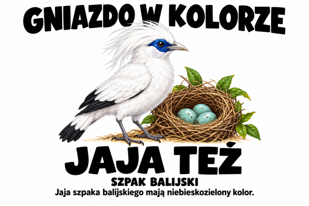 Szpak balijski — GNIAZDO W KOLORZE