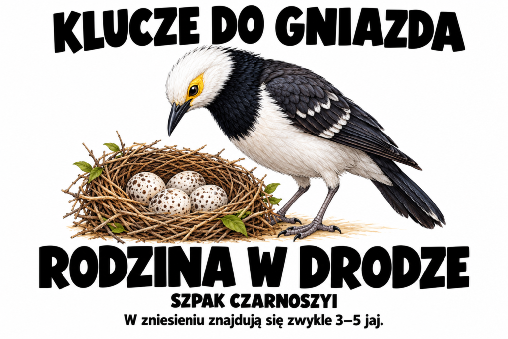 Szpak czarnoszyi — KLUCZE DO GNIAZDA