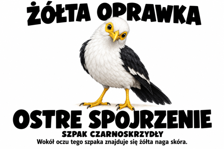 Szpak czarnoskrzydły — ŻÓŁTA OPRAWKA