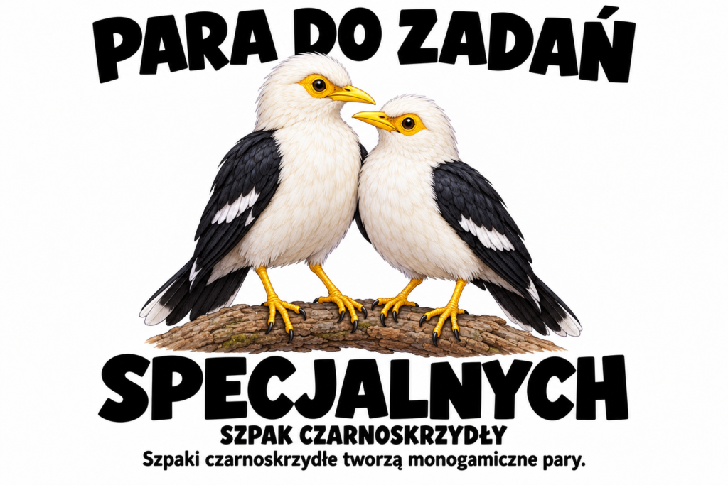 Szpak czarnoskrzydły — PARA DO ZADAŃ