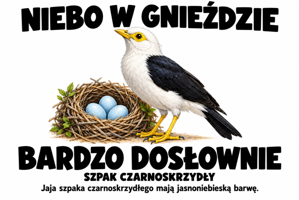 Szpak czarnoskrzydły — NIEBO W GNIEŹDZIE