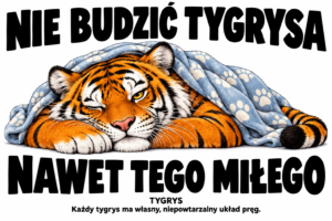 Tabliczka z tygrysem — wzór z kolekcji zoo