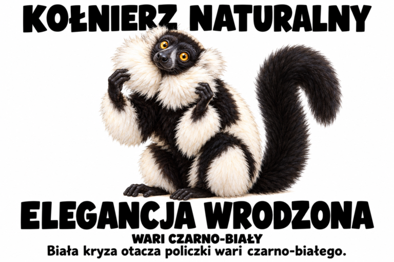 Wari czarno-biały — KOŁNIERZ NATURALNY