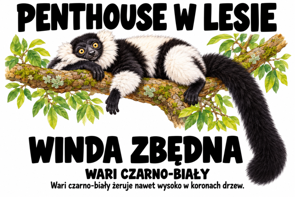Wari czarno-biały — PENTHOUSE W LESIE