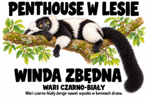 Wari czarno-biały — PENTHOUSE W LESIE