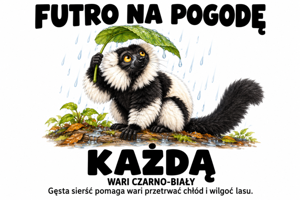 Wari czarno-biały — FUTRO NA POGODĘ