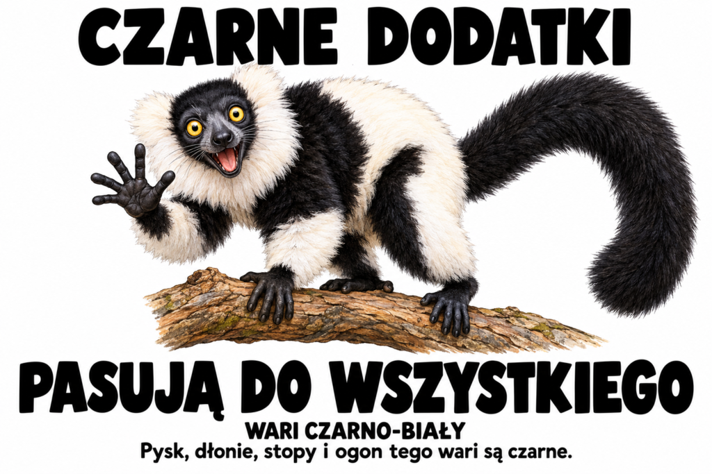 Wari czarno-biały — CZARNE DODATKI