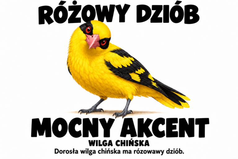 Wilga chińska — RÓŻOWY DZIOB