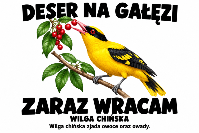 Wilga chińska — DESER NA GAŁĘZI