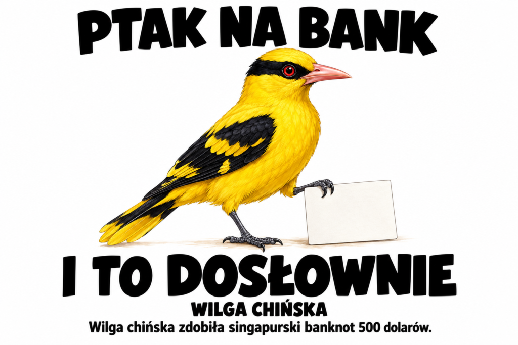 Wilga chińska — PTAK NA BANK