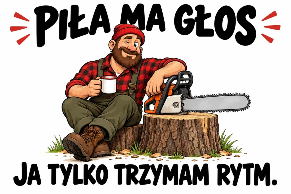 PIŁA MA GŁOS — JA TYLKO TRZYMAM RYTM. | tabliczka Bogler 30 × 20 cm