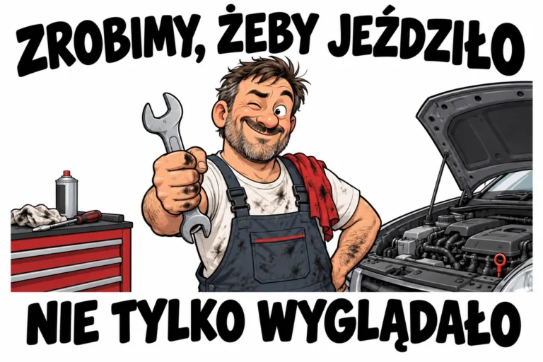 ZROBIMY, ŻEBY JEŹDZIŁO — NIE TYLKO WYGLĄDAŁO | tabliczka Bogler 30 × 20 cm
