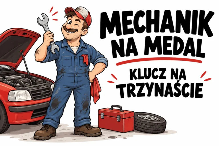 MECHANIK NA MEDAL — KLUCZ NA TRZYNAŚCIE | tabliczka Bogler 30 × 20 cm