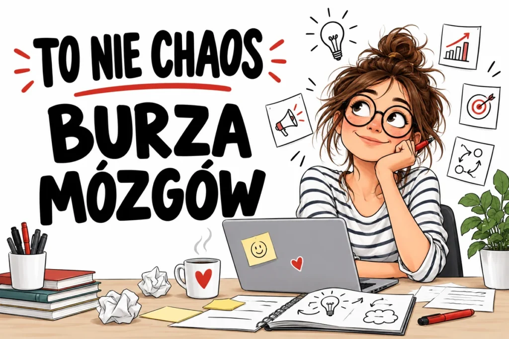 TO NIE CHAOS — BURZA MÓZGÓW | tabliczka Bogler 30 × 20 cm