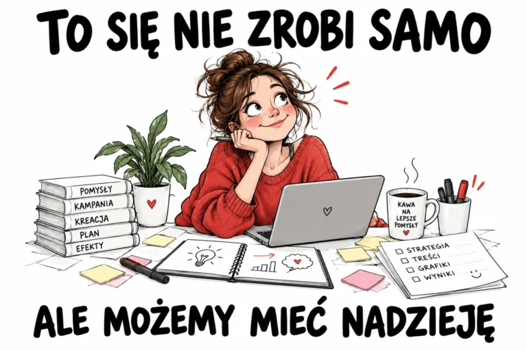 TO SIĘ NIE ZROBI SAMO — ALE MOŻEMY MIEĆ NADZIEJĘ | tabliczka Bogler 30 × 20 cm