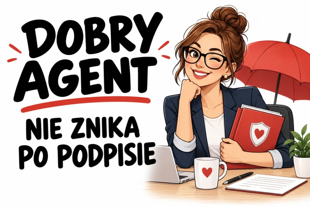 DOBRY AGENT — NIE ZNIKA PO PODPISIE | tabliczka Bogler 30 × 20 cm