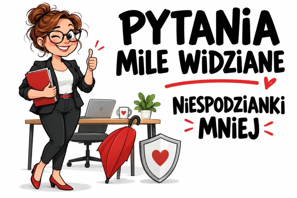 PYTANIA MILE WIDZIANE — NIESPODZIANKI MNIEJ | tabliczka Bogler 30 × 20 cm