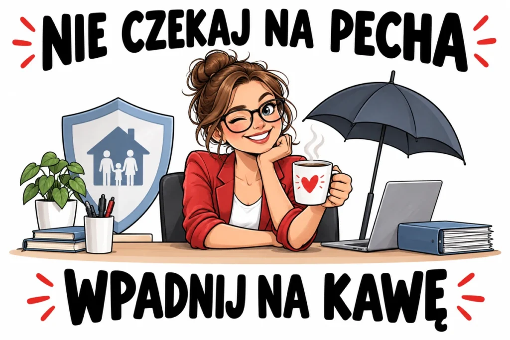 NIE CZEKAJ NA PECHA — WPADNIJ NA KAWĘ | tabliczka Bogler 30 × 20 cm