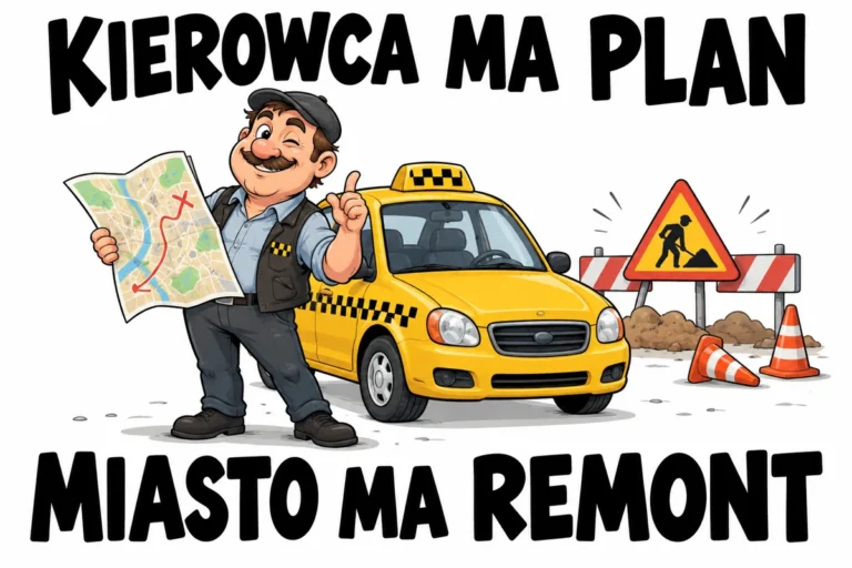 KIEROWCA MA PLAN — MIASTO MA REMONT | tabliczka Bogler 30 × 20 cm