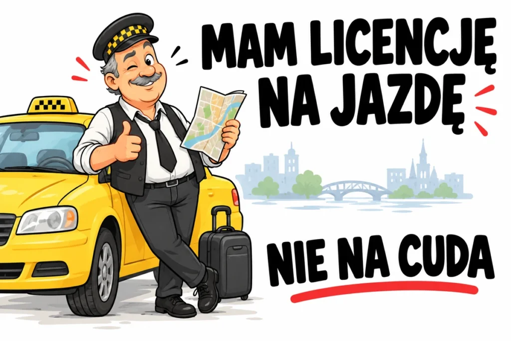 MAM LICENCJĘ NA JAZDĘ — NIE NA CUDA | tabliczka Bogler 30 × 20 cm