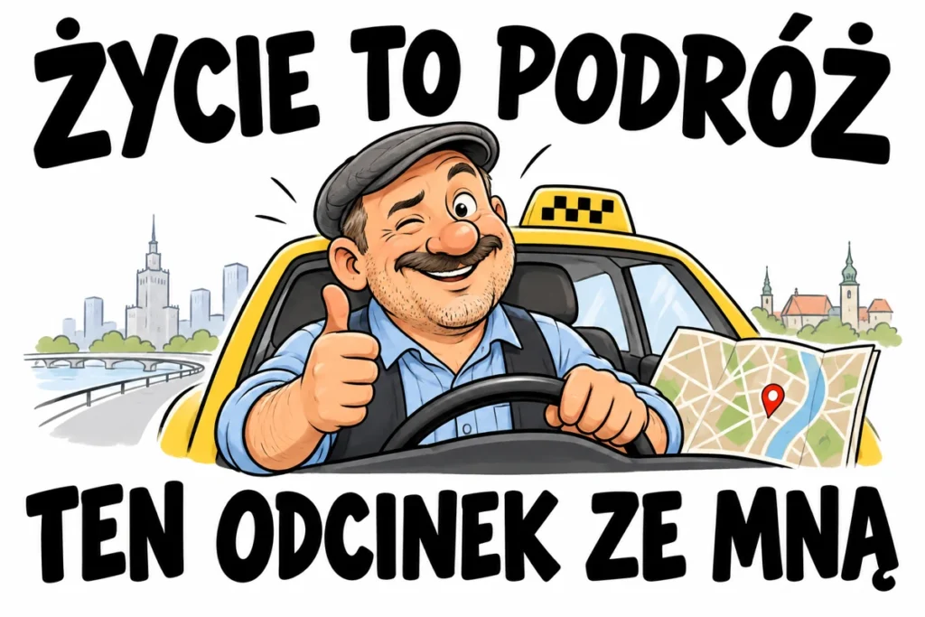 ŻYCIE TO PODRÓŻ — TEN ODCINEK ZE MNĄ | tabliczka Bogler 30 × 20 cm
