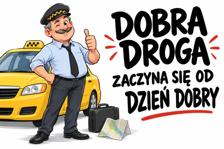 DOBRA DROGA — ZACZYNA SIĘ OD DZIEŃ DOBRY | tabliczka Bogler 30 × 20 cm