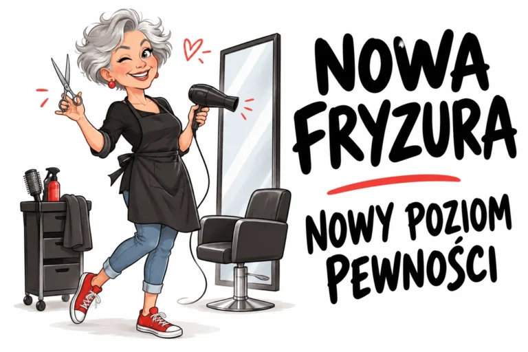 NOWA FRYZURA — NOWY POZIOM PEWNOŚCI | tabliczka Bogler 30 × 20 cm