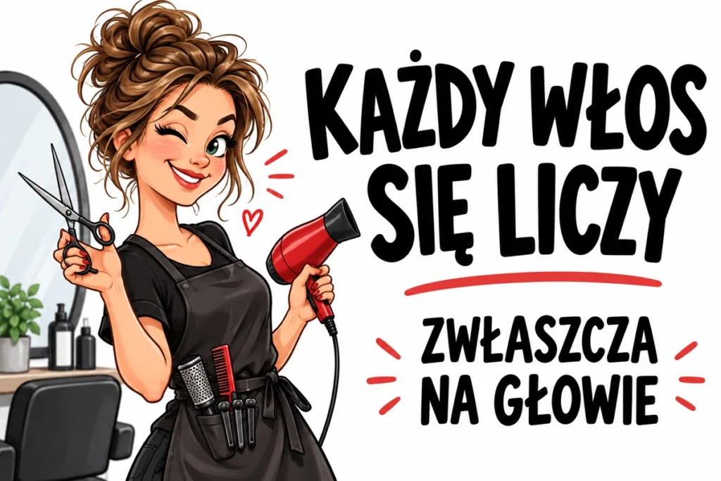 KAŻDY WŁOS SIĘ LICZY — ZWŁASZCZA NA GŁOWIE | tabliczka Bogler 30 × 20 cm