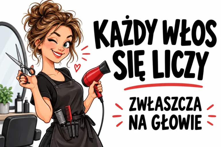 KAŻDY WŁOS SIĘ LICZY — ZWŁASZCZA NA GŁOWIE | tabliczka Bogler 30 × 20 cm