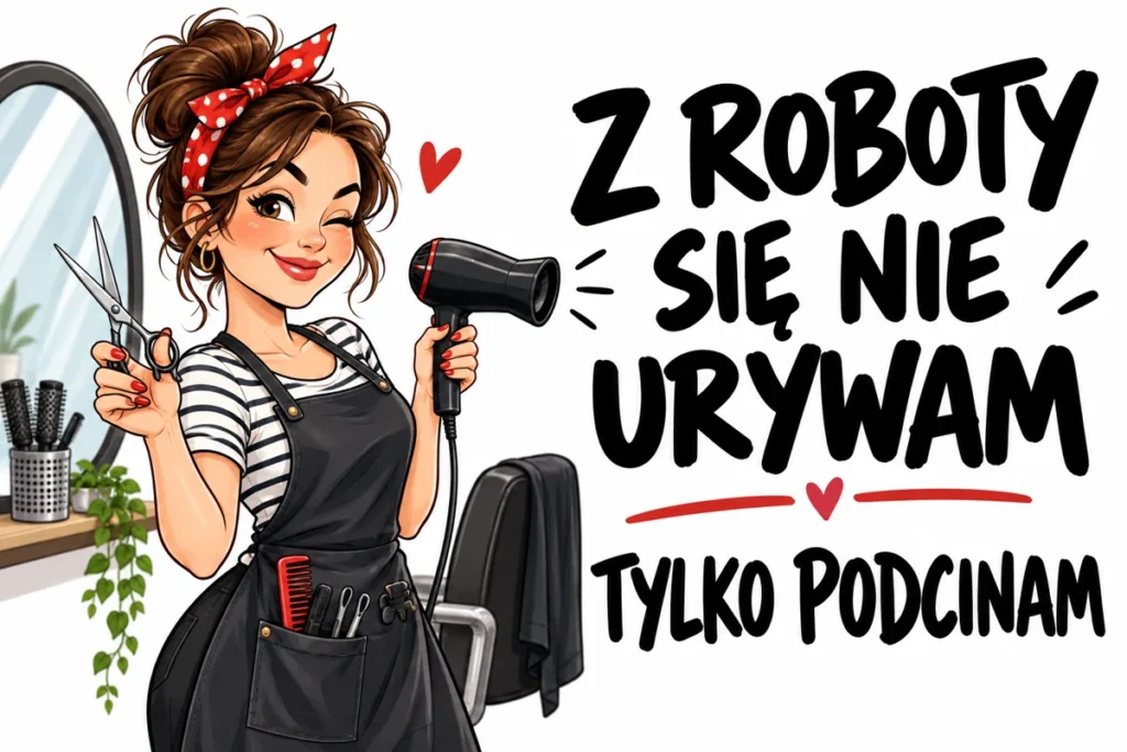 Z ROBOTY SIĘ NIE URYWAM — TYLKO PODCINAM | tabliczka Bogler 30 × 20 cm