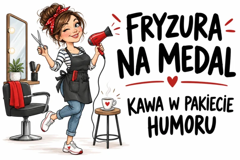 FRYZURA NA MEDAL — KAWA W PAKIECIE HUMORU | tabliczka Bogler 30 × 20 cm