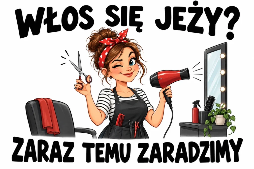 WŁOS SIĘ JEŻY? — ZARAZ TEMU ZARADZIMY | tabliczka Bogler 30 × 20 cm