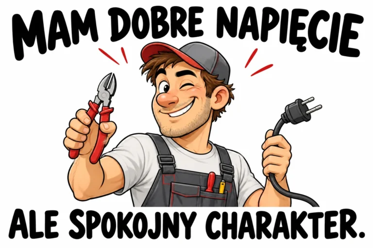 MAM DOBRE NAPIĘCIE — ALE SPOKOJNY CHARAKTER. | tabliczka Bogler 30 × 20 cm