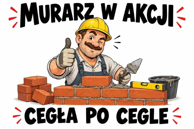 MURARZ W AKCJI — CEGŁA PO CEGLE | tabliczka Bogler 30 × 20 cm