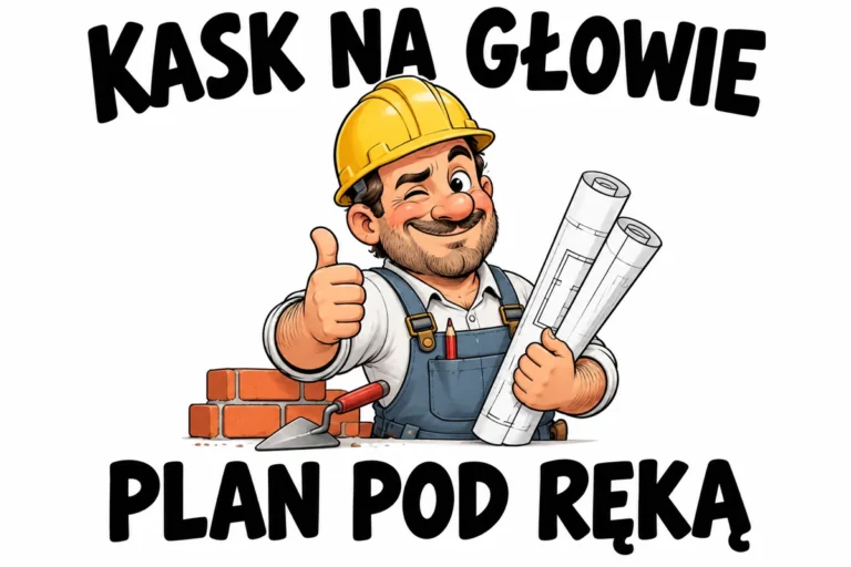 KASK NA GŁOWIE — PLAN POD RĘKĄ | tabliczka Bogler 30 × 20 cm