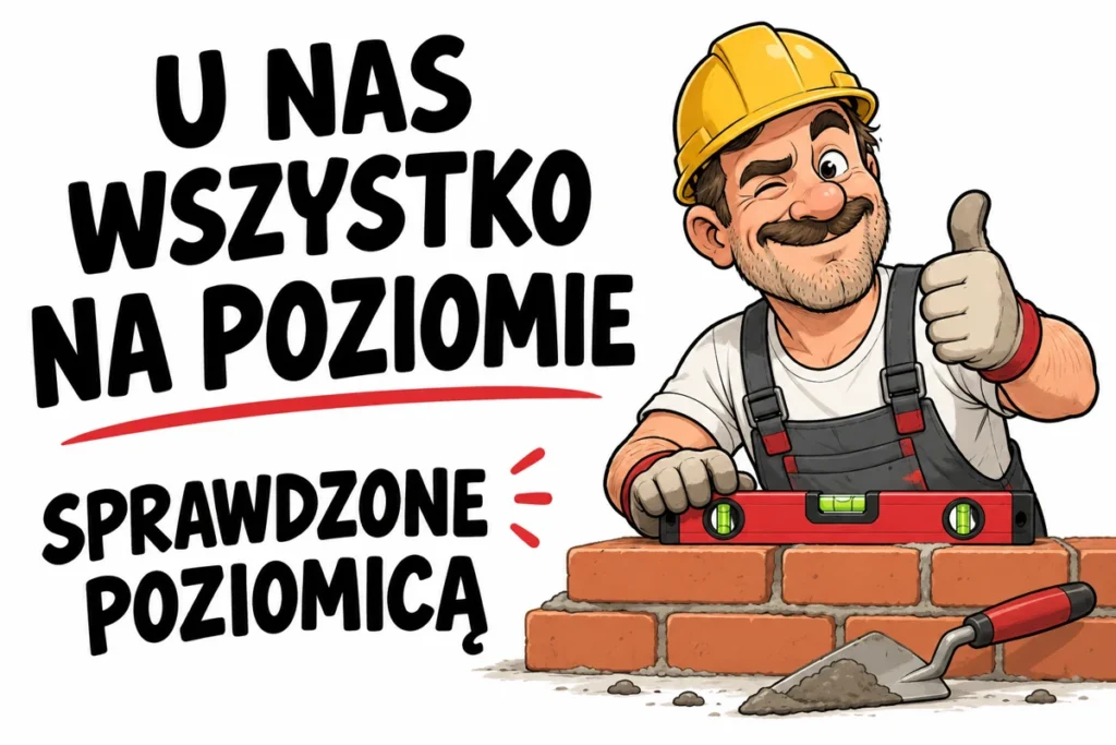 U NAS WSZYSTKO NA POZIOMIE — SPRAWDZONE POZIOMICĄ | tabliczka Bogler 30 × 20 cm