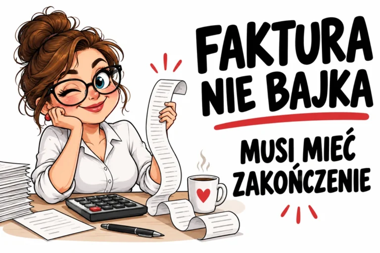 FAKTURA NIE BAJKA — MUSI MIEĆ ZAKOŃCZENIE | tabliczka Bogler 30 × 20 cm