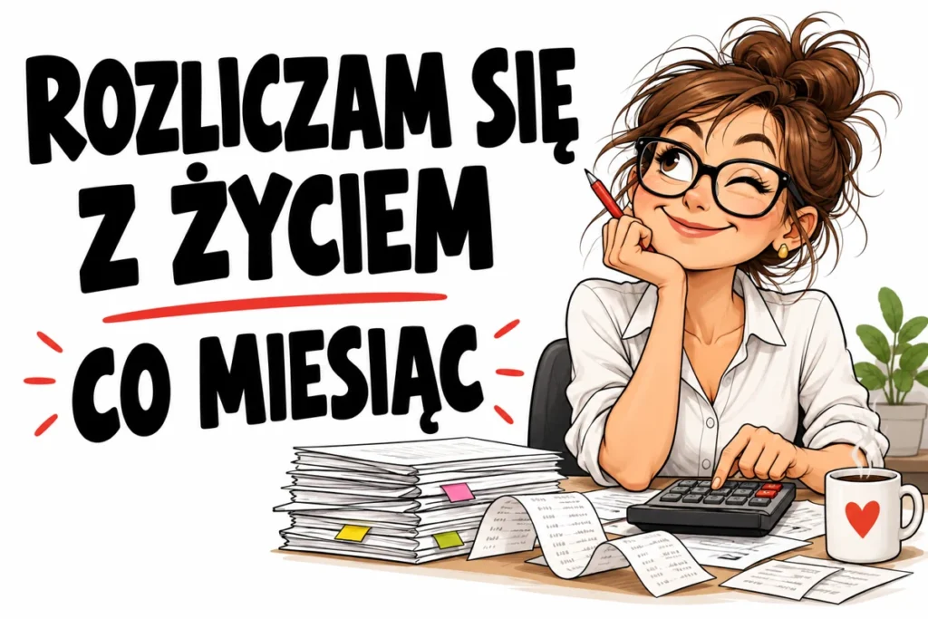 ROZLICZAM SIĘ Z ŻYCIEM — CO MIESIĄC | tabliczka Bogler 30 × 20 cm