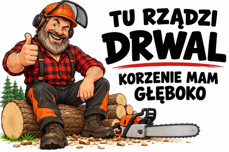 TU RZĄDZI DRWAL — KORZENIE MAM GŁĘBOKO | tabliczka Bogler 30 × 20 cm