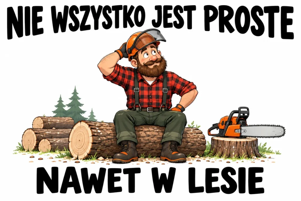 NIE WSZYSTKO JEST PROSTE — NAWET W LESIE | tabliczka Bogler 30 × 20 cm