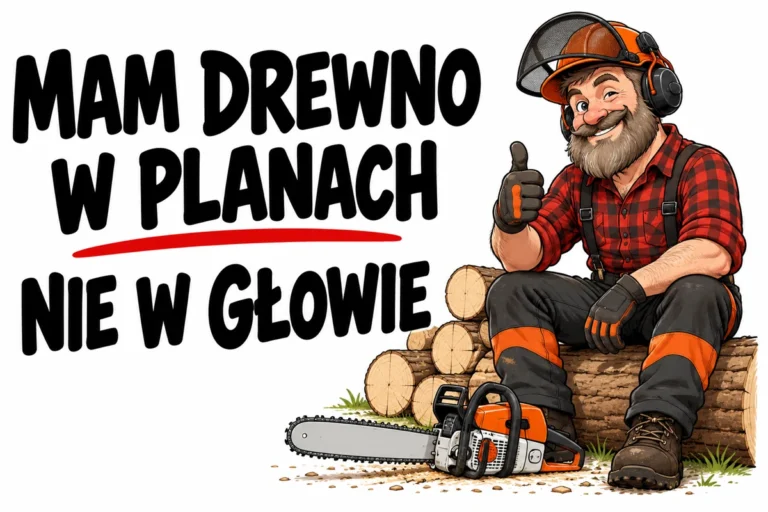 MAM DREWNO W PLANACH — NIE W GŁOWIE | tabliczka Bogler 30 × 20 cm