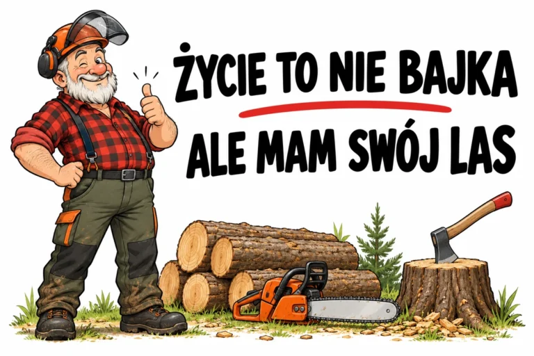 ŻYCIE TO NIE BAJKA — ALE MAM SWÓJ LAS | tabliczka Bogler 30 × 20 cm