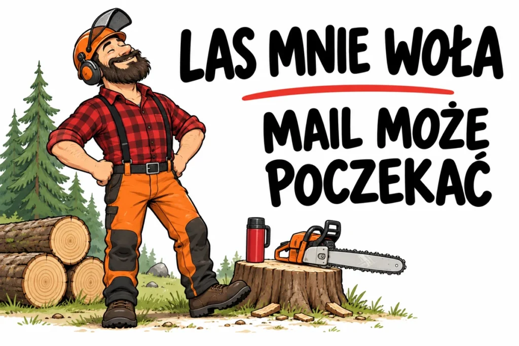 LAS MNIE WOŁA — MAIL MOŻE POCZEKAĆ | tabliczka Bogler 30 × 20 cm