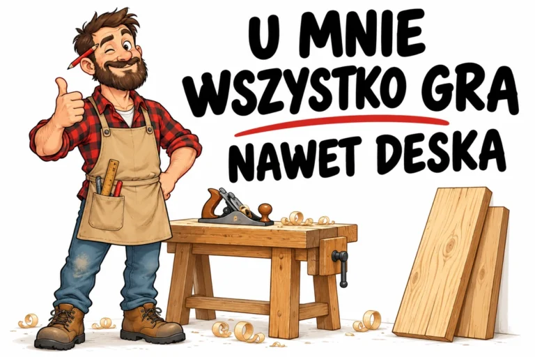 U MNIE WSZYSTKO GRA — NAWET DESKA | tabliczka Bogler 30 × 20 cm