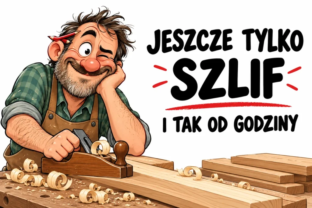 JESZCZE TYLKO SZLIF — I TAK OD GODZINY | tabliczka Bogler 30 × 20 cm
