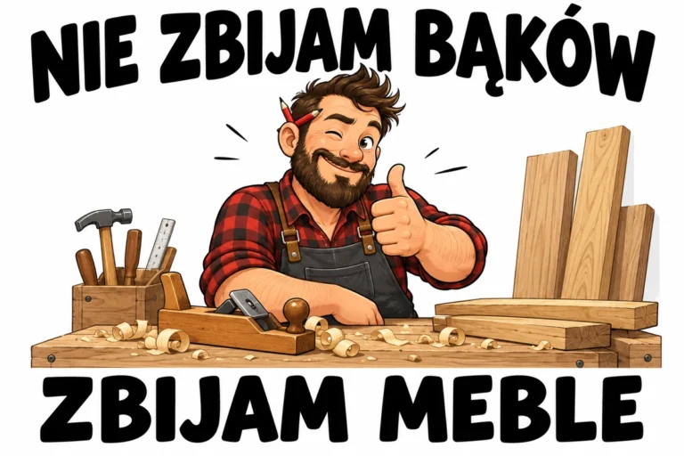 NIE ZBIJAM BĄKÓW — ZBIJAM MEBLE | tabliczka Bogler 30 × 20 cm