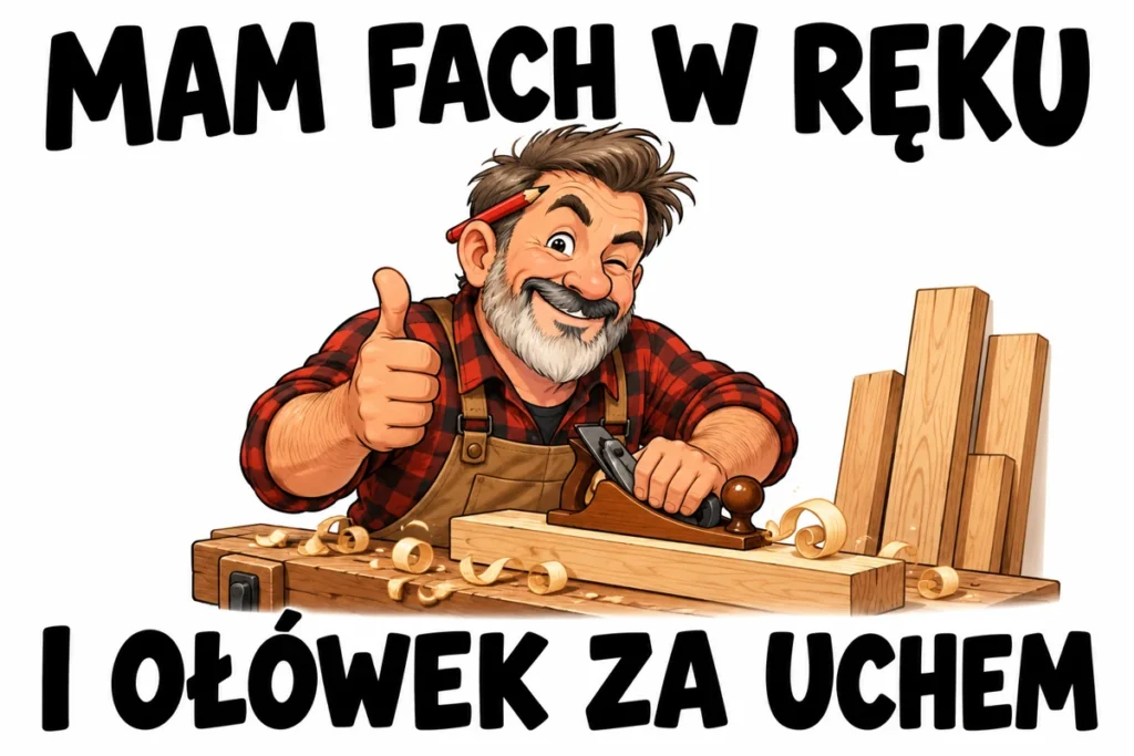 MAM FACH W RĘKU — I OŁÓWEK ZA UCHEM | tabliczka Bogler 30 × 20 cm