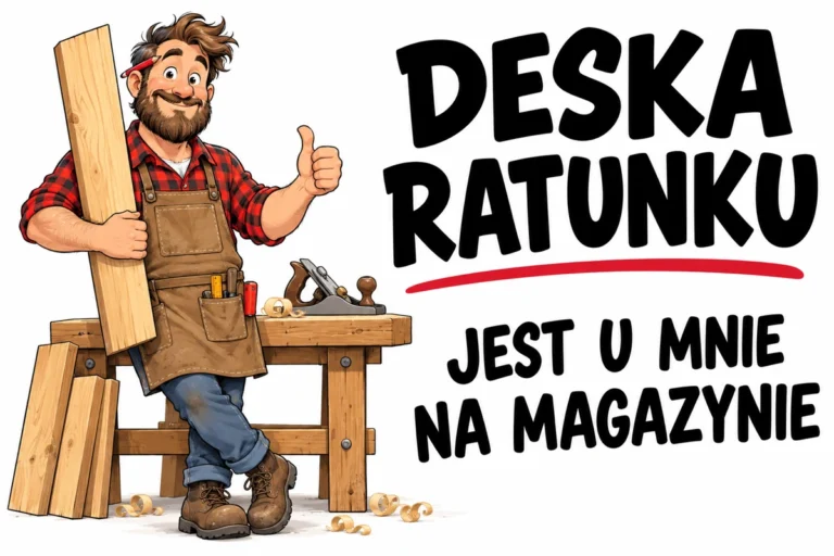 DESKA RATUNKU — JEST U MNIE NA MAGAZYNIE | tabliczka Bogler 30 × 20 cm
